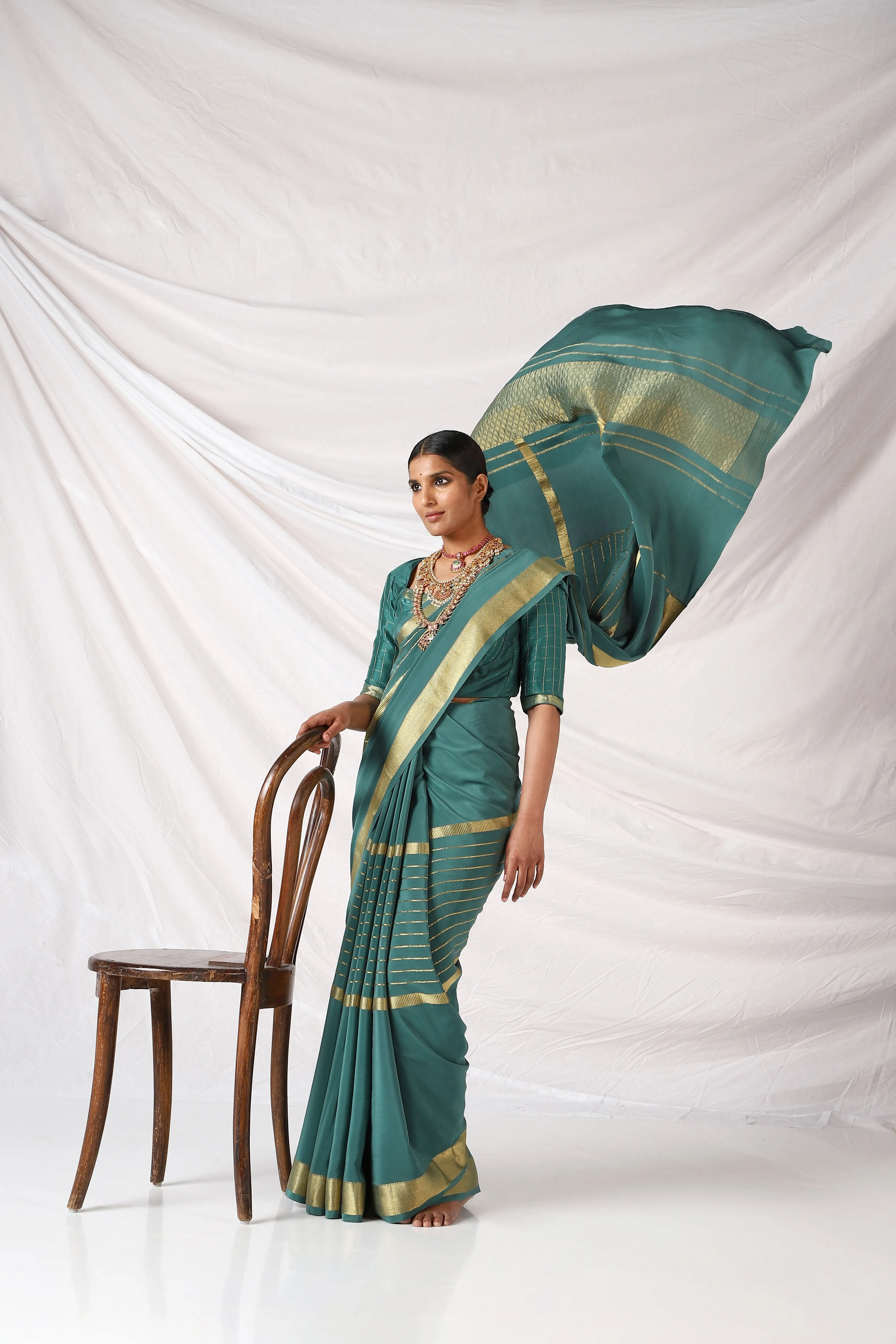 Evergreen Chandi Saree