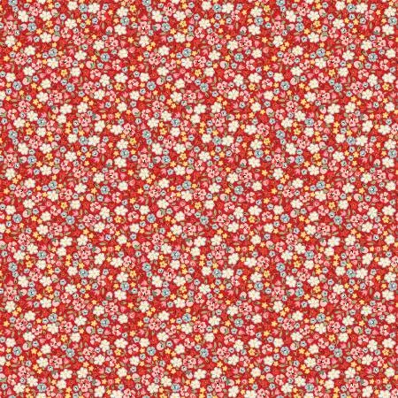 Fabric PINKIE PROMISE RED by Elea Lutz from the My Favorite Things Collection for Poppie Cotton, # FT23710