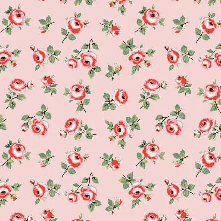 Fabric ROSE PETALS PINK by Elea Lutz from the My Favorite Things Collection for Poppie Cotton, # FT23713