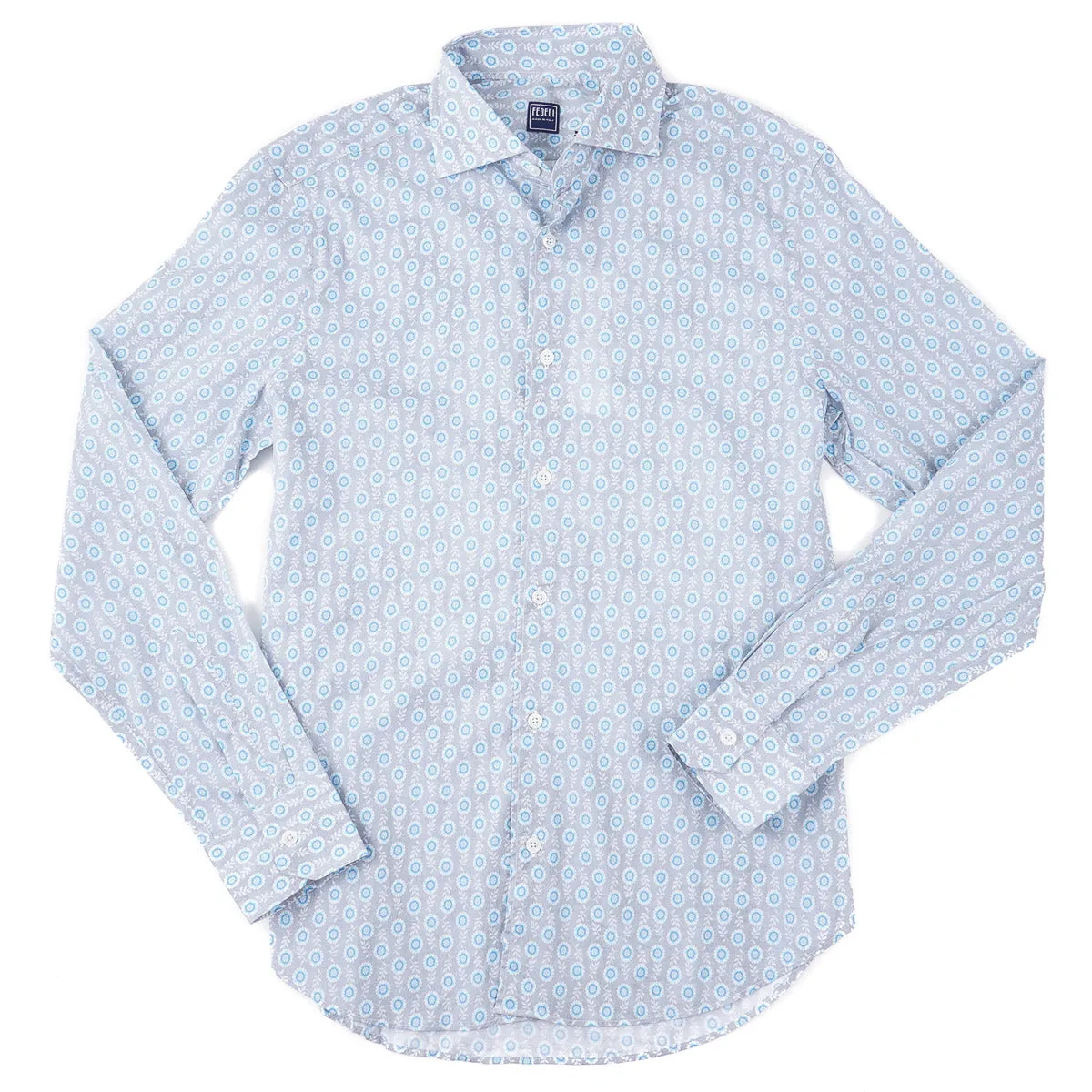 Fedeli Lightweight Printed Cotton Shirt