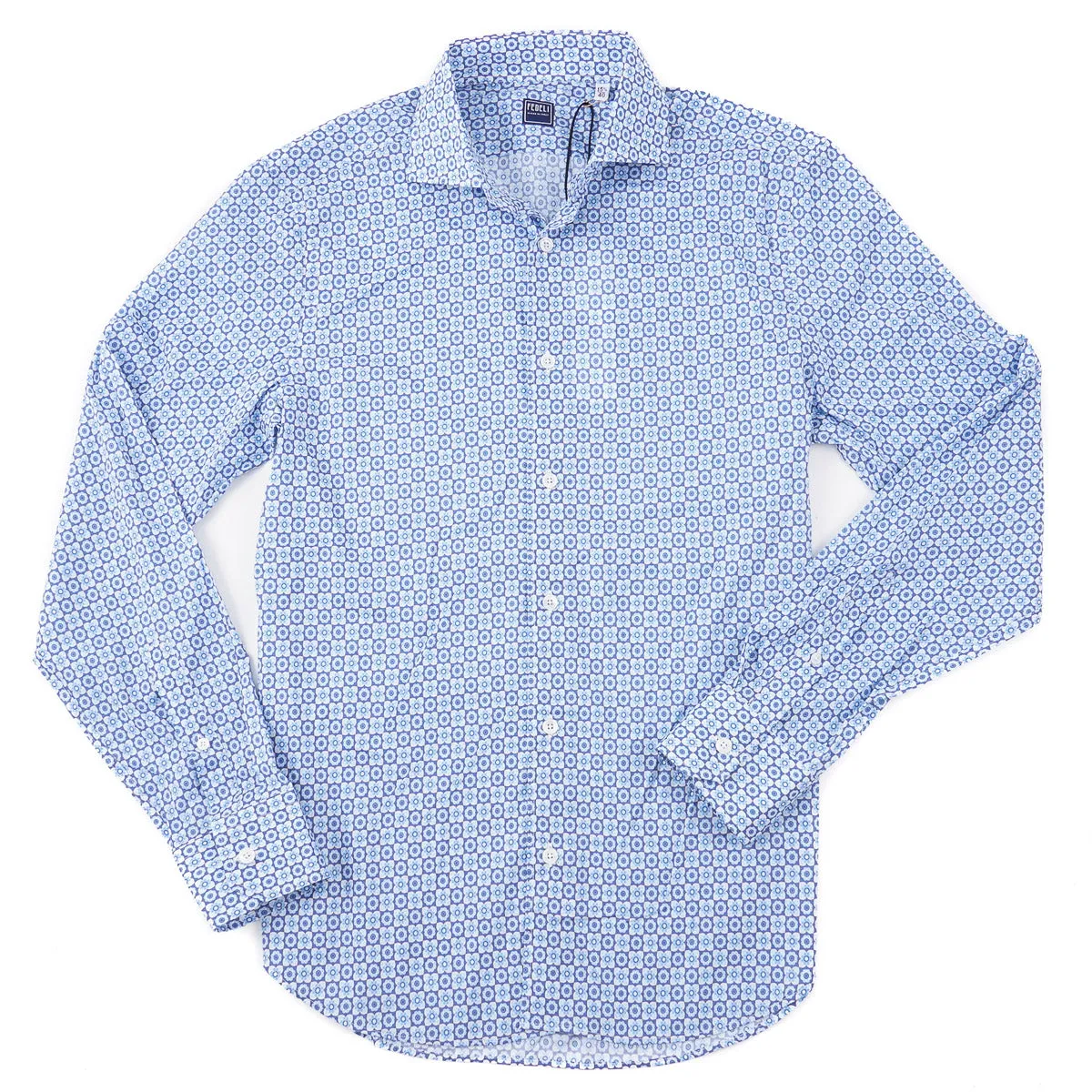 Fedeli Lightweight Printed Cotton Shirt