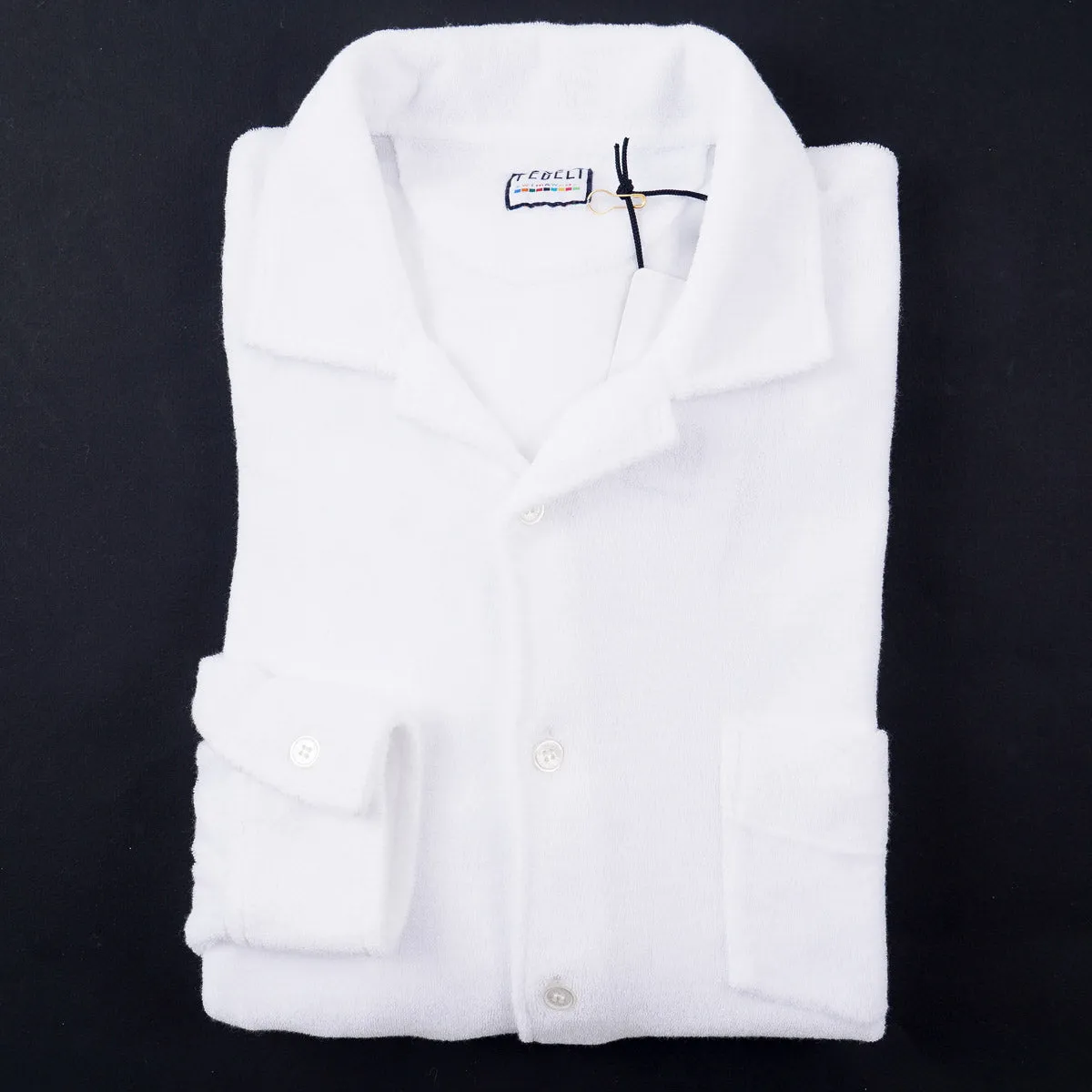 Fedeli Terry Cotton Button-Front Shirt