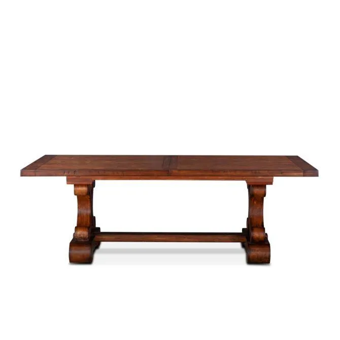 French Country Scroll Pedestal Dining Table