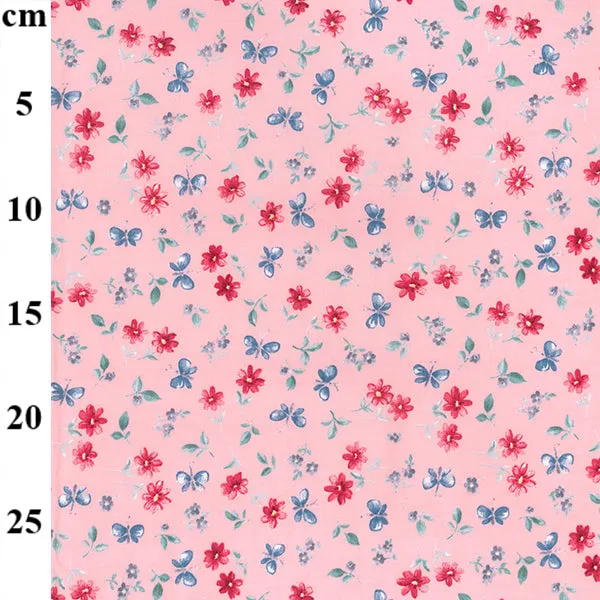 FS854_3 Pink Small Floral Cotton Poplin