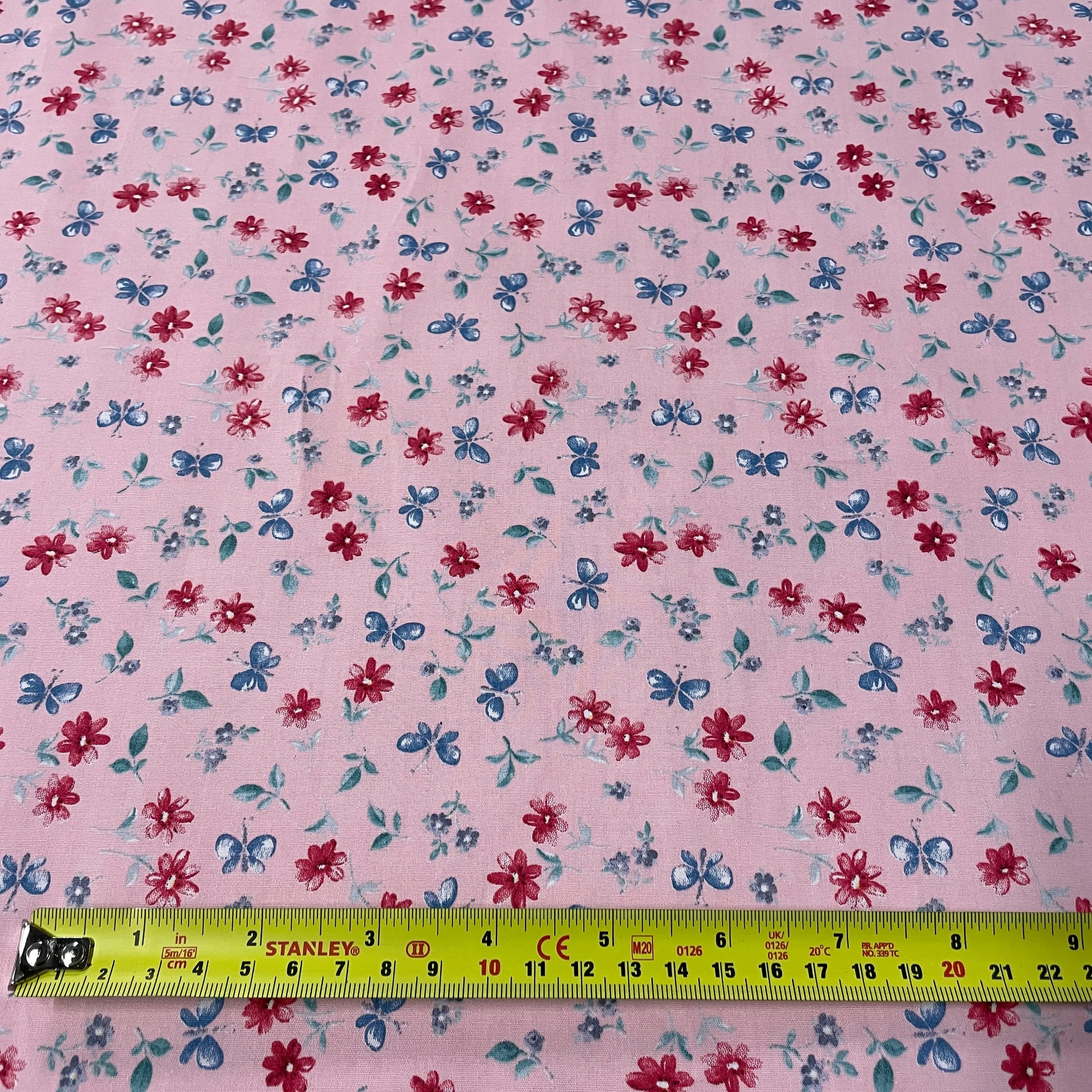 FS854_3 Pink Small Floral Cotton Poplin