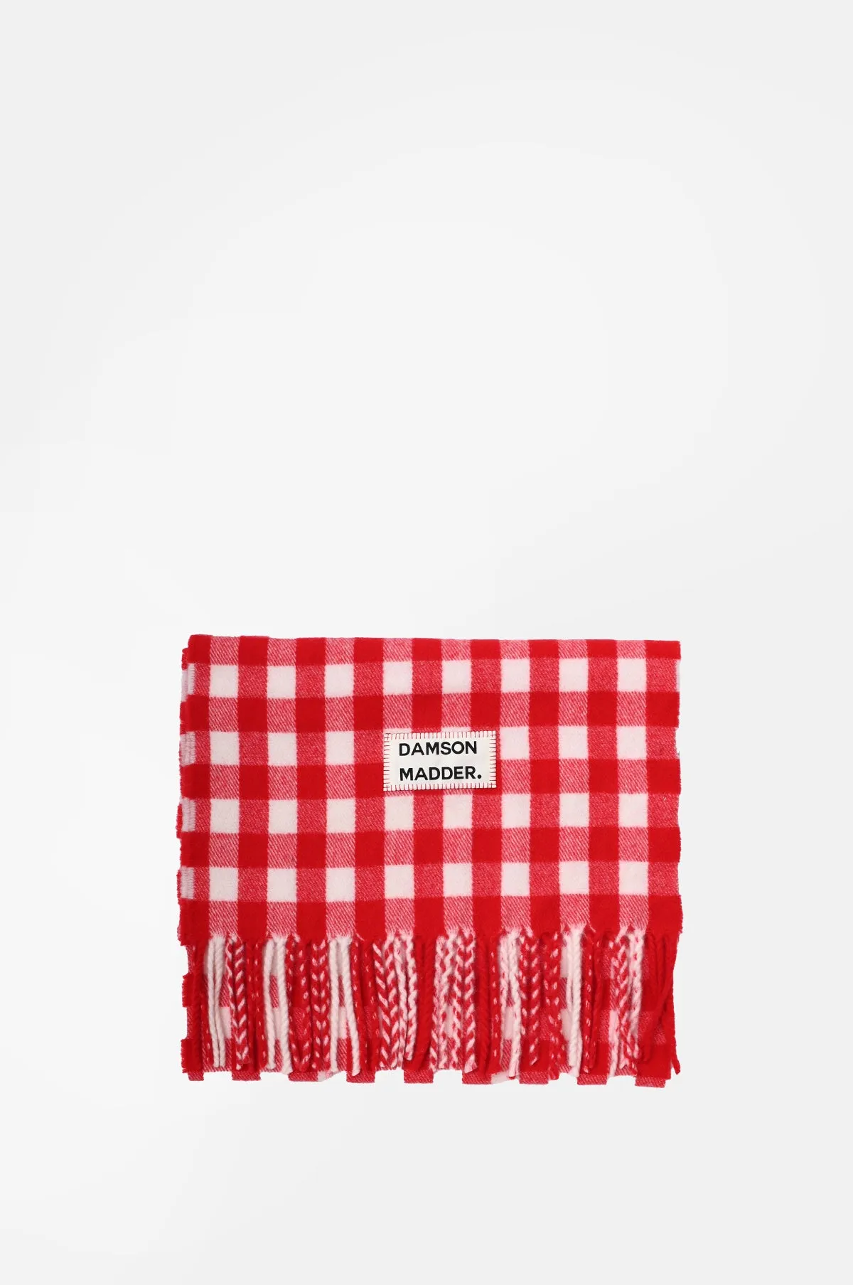 Gingham Scarf Red