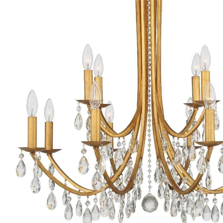 Golden Age Crystal Droplet Chandelier