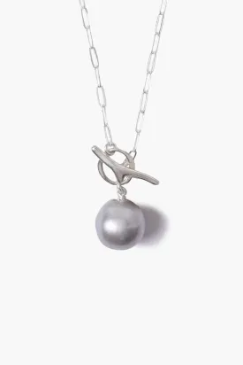 Grey Freshwater Pearl Toggle Necklace