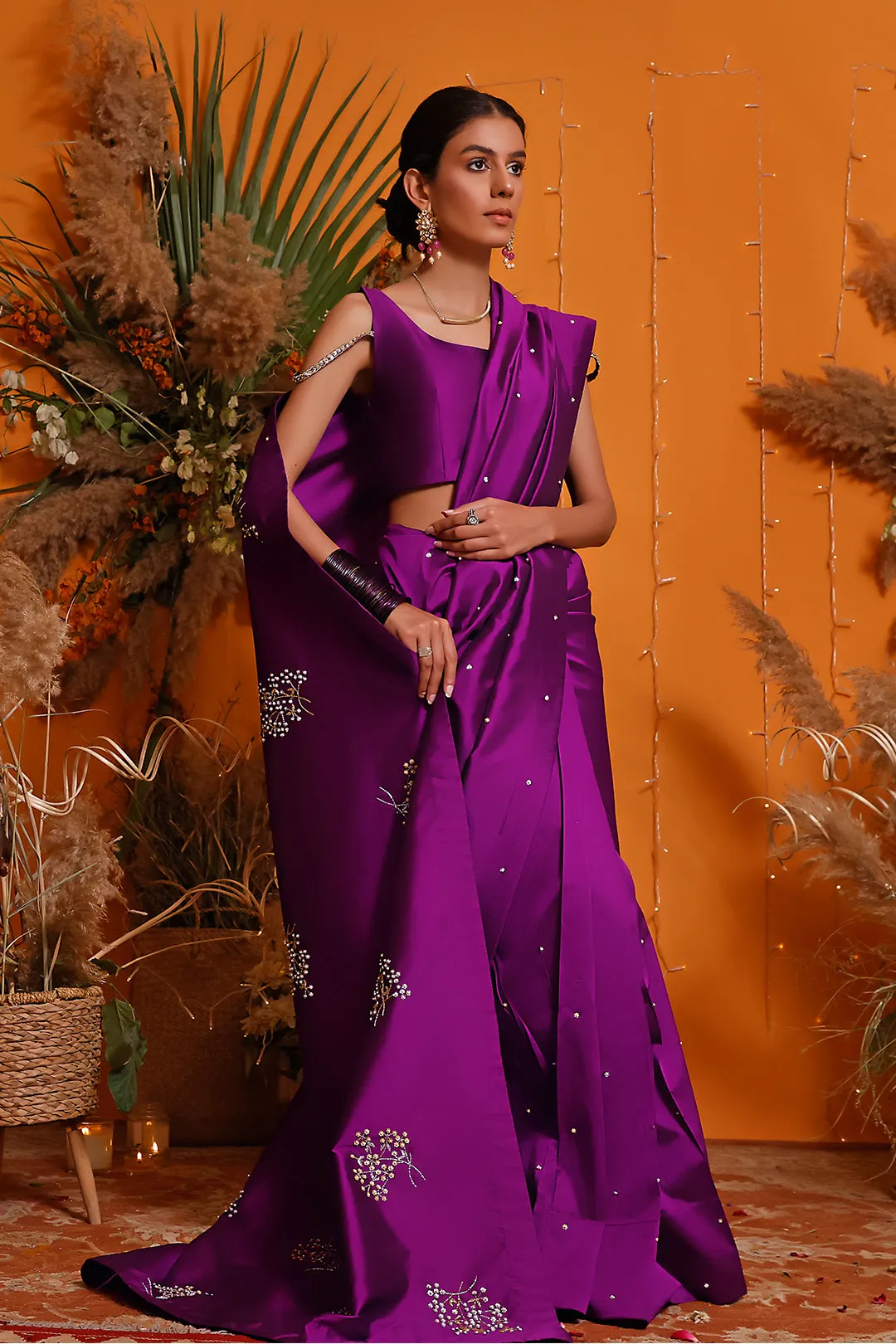 Handwork Embroidered Luxury Silk Saree | MEHRU | SR202358