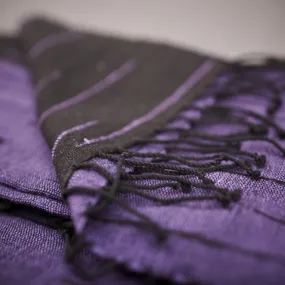 Handwoven cotton scarves from Ethiopia - Aristocratic Purple