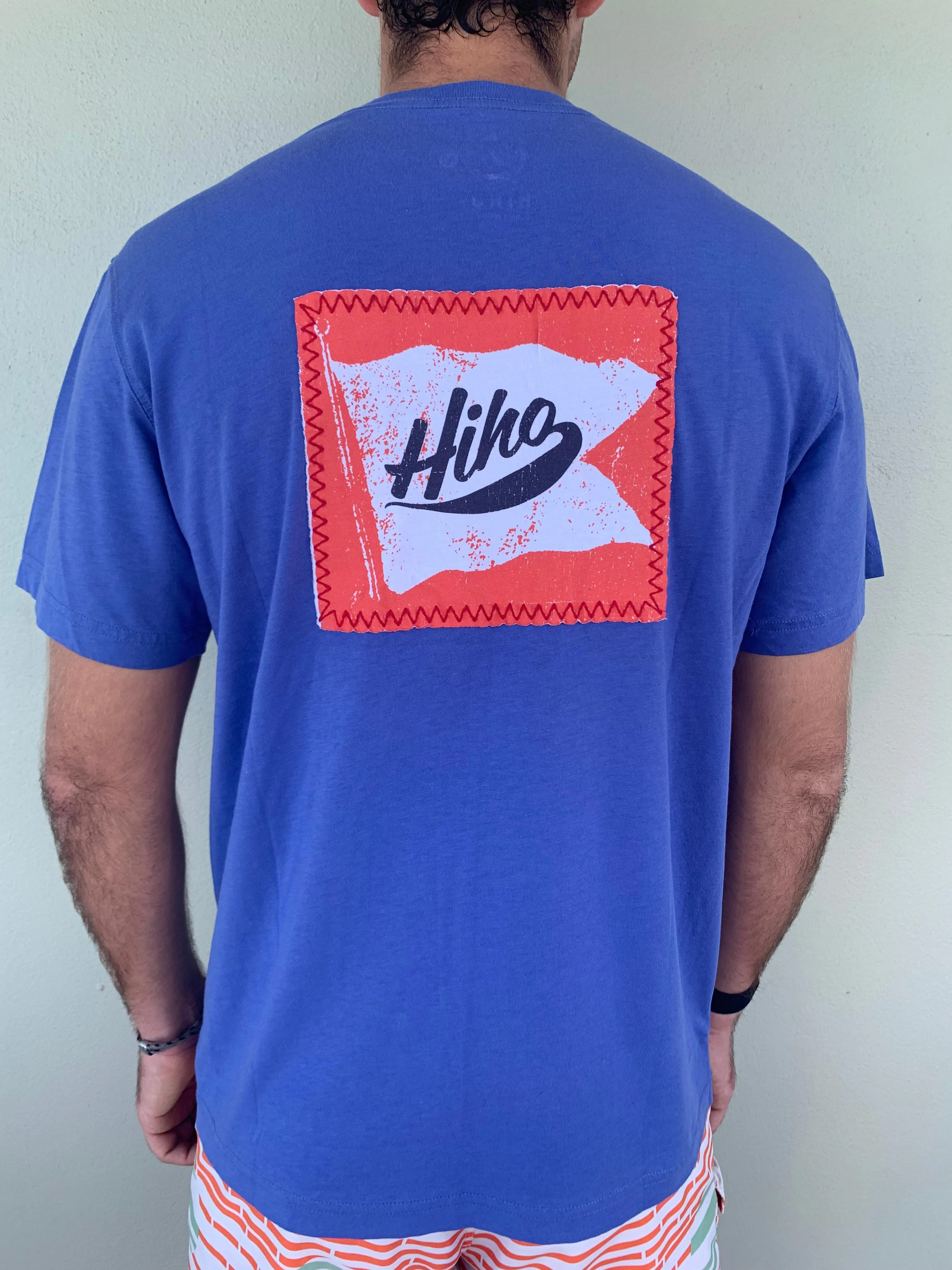 HIHO Pennant Patch T-Shirt - Barbuda Blue