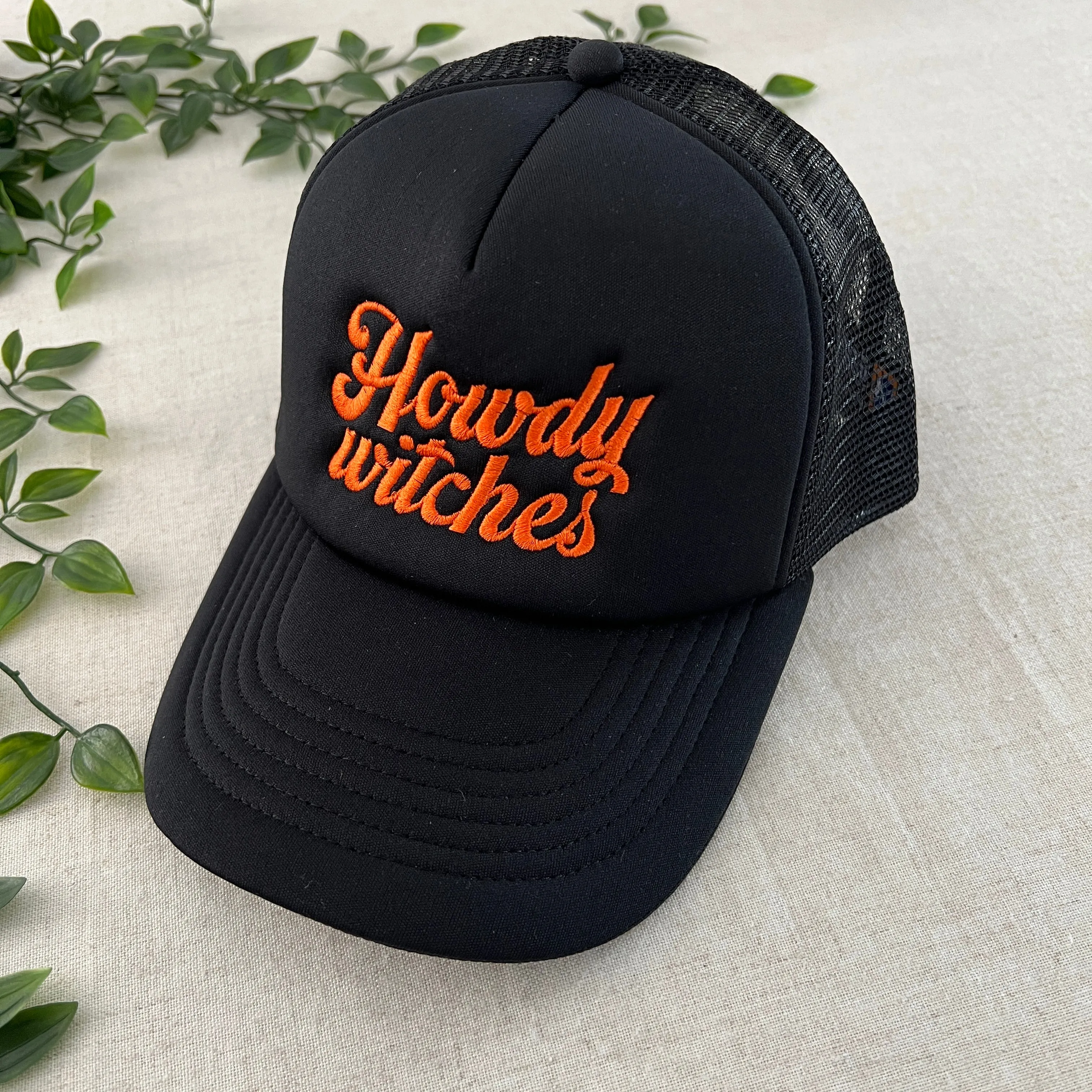 Howdy Witches Trucker Hat - Black