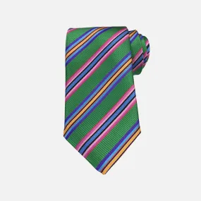 JZ Richards Apple Green Striped Silk Tie