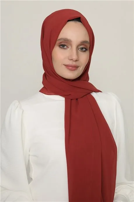 Karaca Crepe Lux Chiffon Hijab - Rust