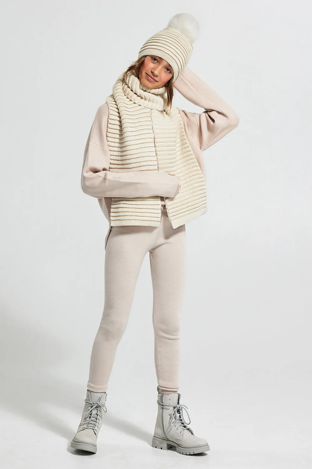 Kids (6-14 Years) Ribbed Scarf