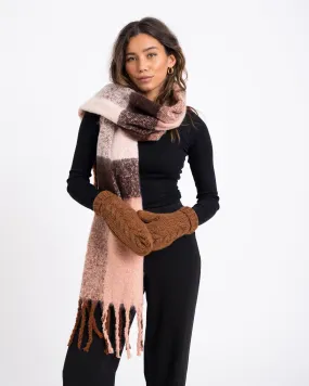 Knitted Scarf Olivia Mid Brown