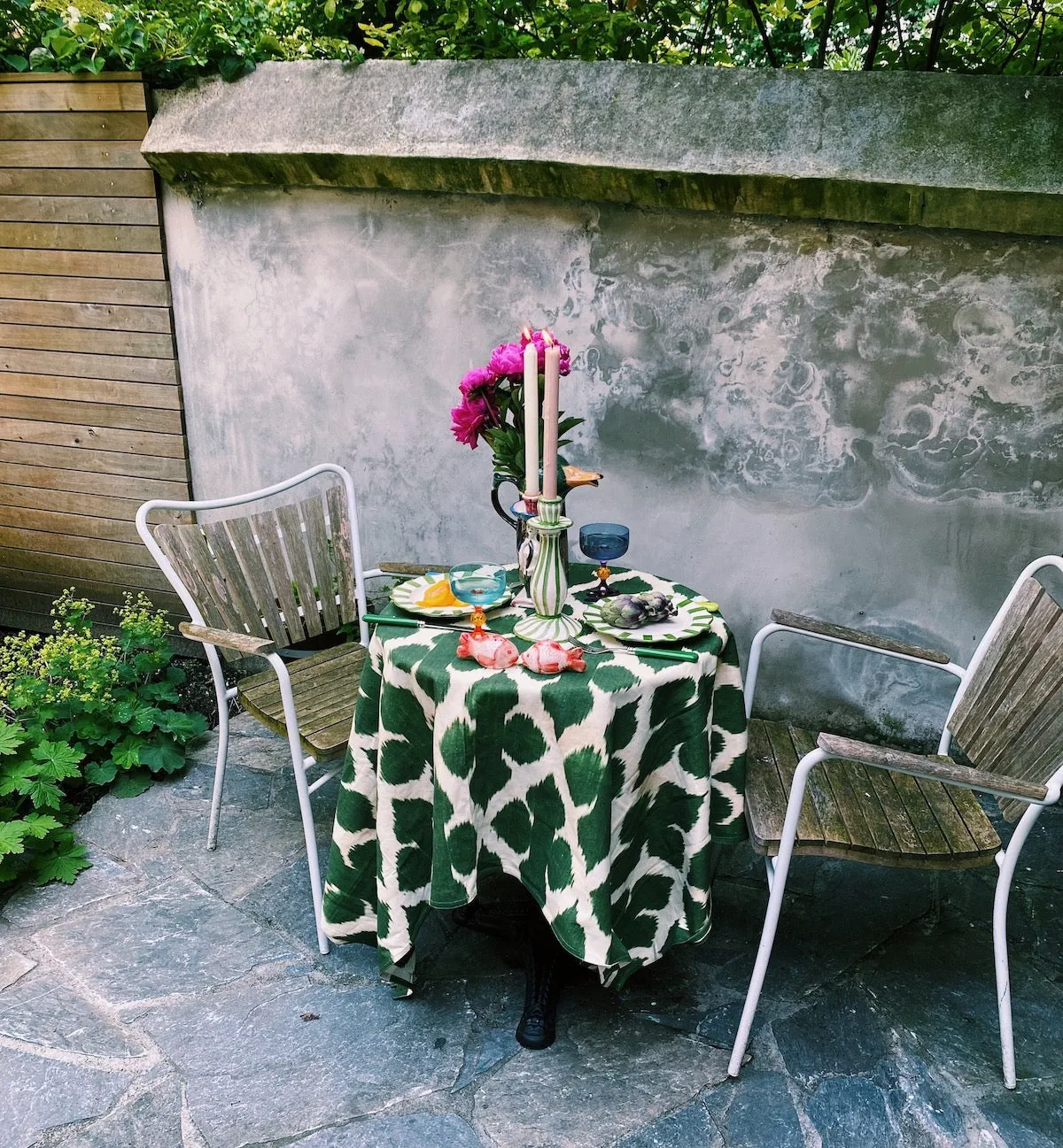 Les Ottomans Green Pattern Tablecloth