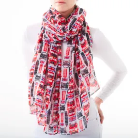 London Print Light Weight Scarf