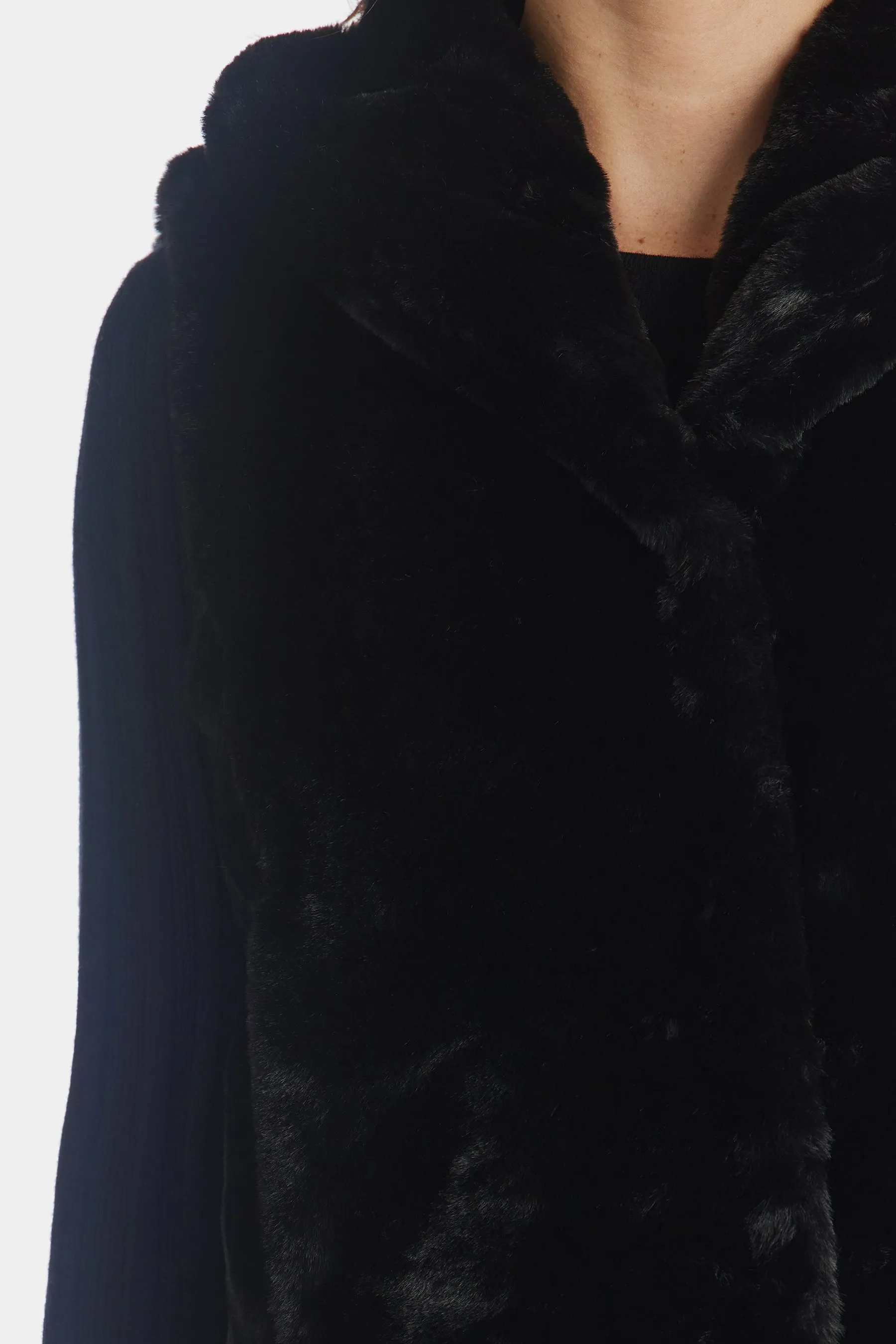 Long Line Faux Mink Vest