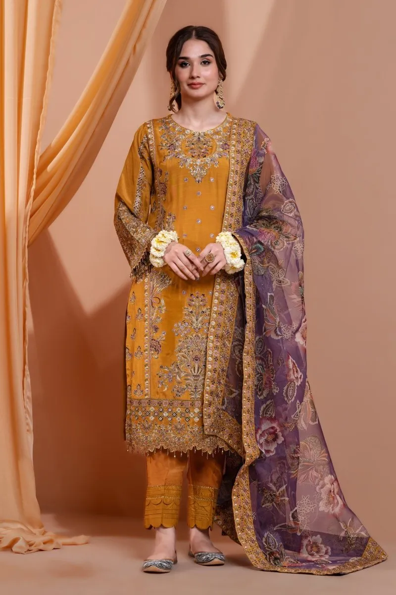 Mihrimah Luxury Raw Silk Pret MIH71