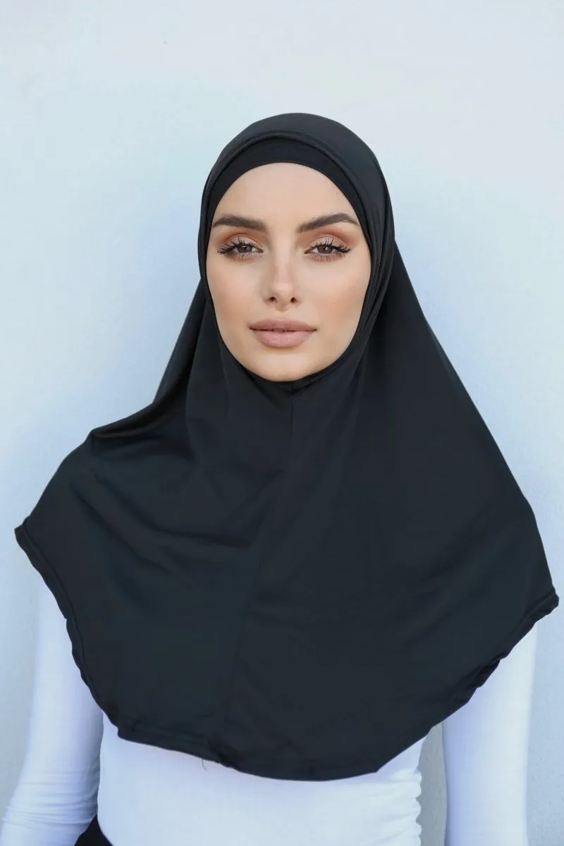 Milk Silk Al Amira Two Piece Hijab - Black