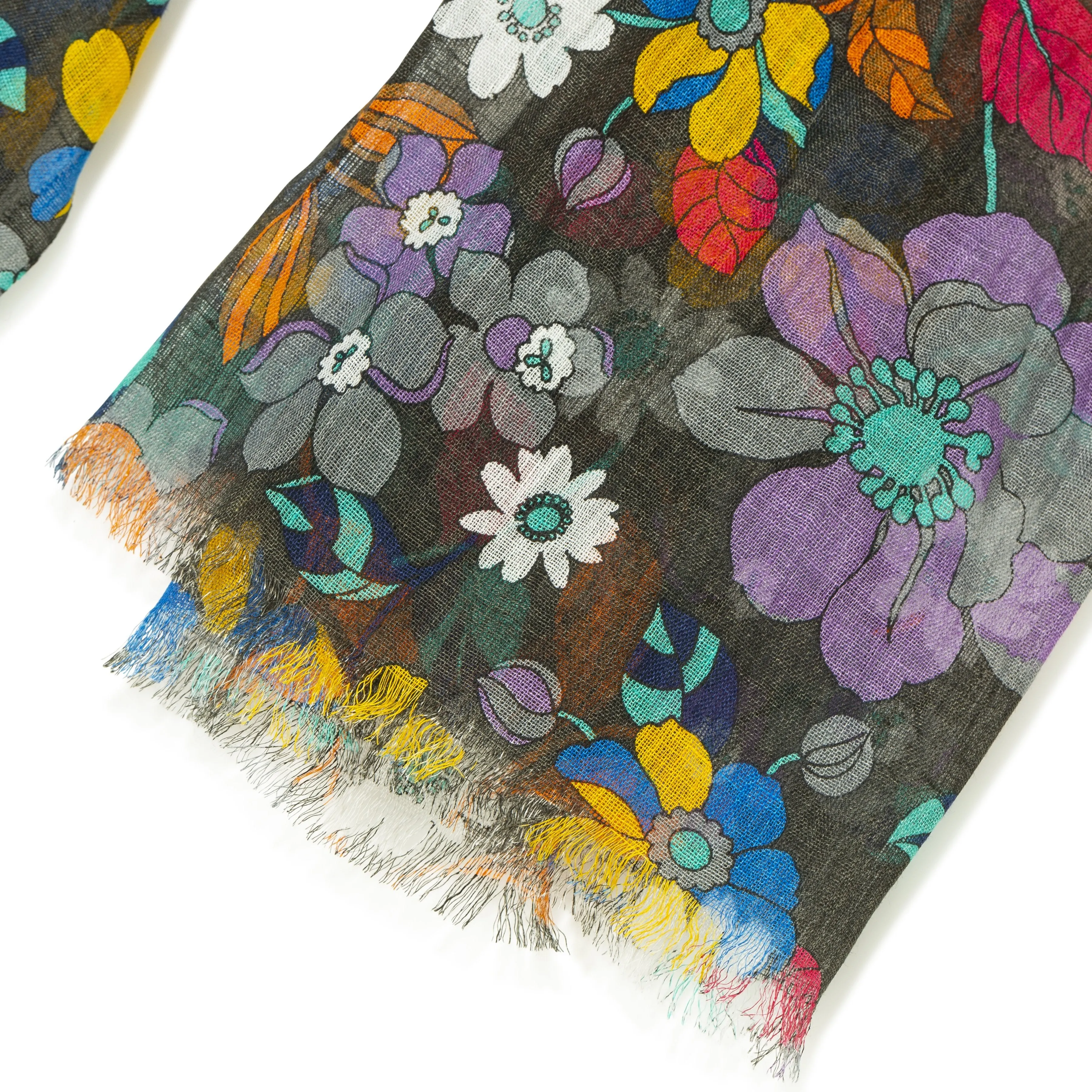 Millefiori Linen Floral Scarf