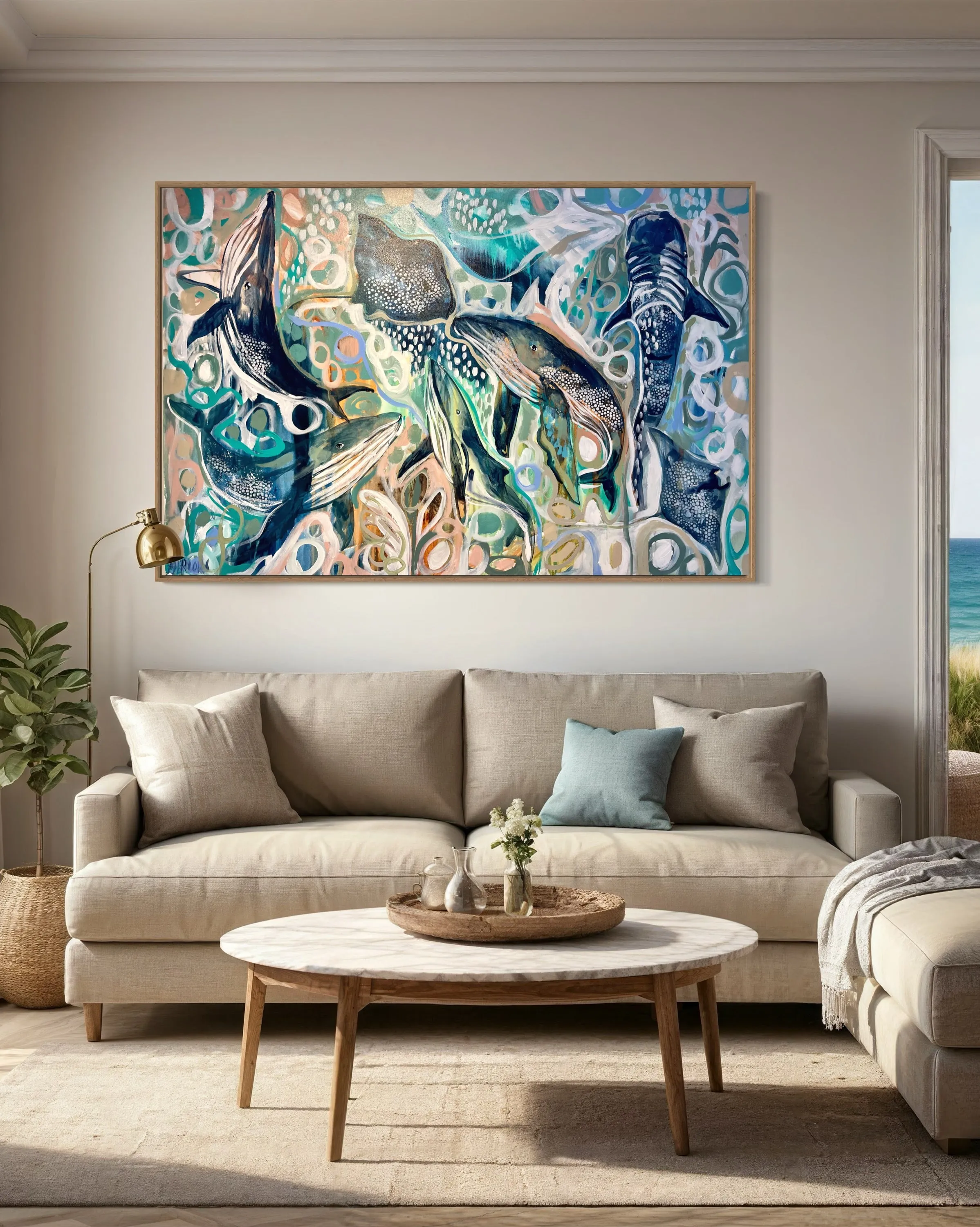 Ningaloo reef- Original on Gallery canvas 100x150  Cm