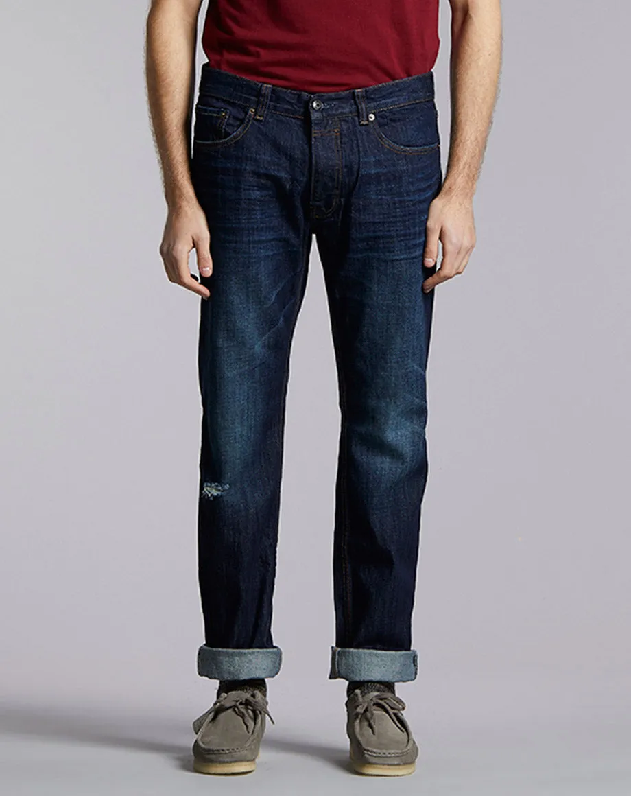 PHOENIX PENN SLIM DENIM JEAN | DARK INDIGO VINTAGE WASH