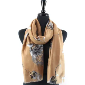 PRETTY PERSUASIONS GOLDEN MEADOW SCARF - TAN MULTI - S2408905