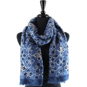 PRETTY PERSUASIONS SKY POPPIES SCARF - BLUE MULTI - S2409906