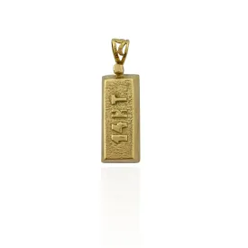 "14 KT" Gold Ingot Pendant (14K)