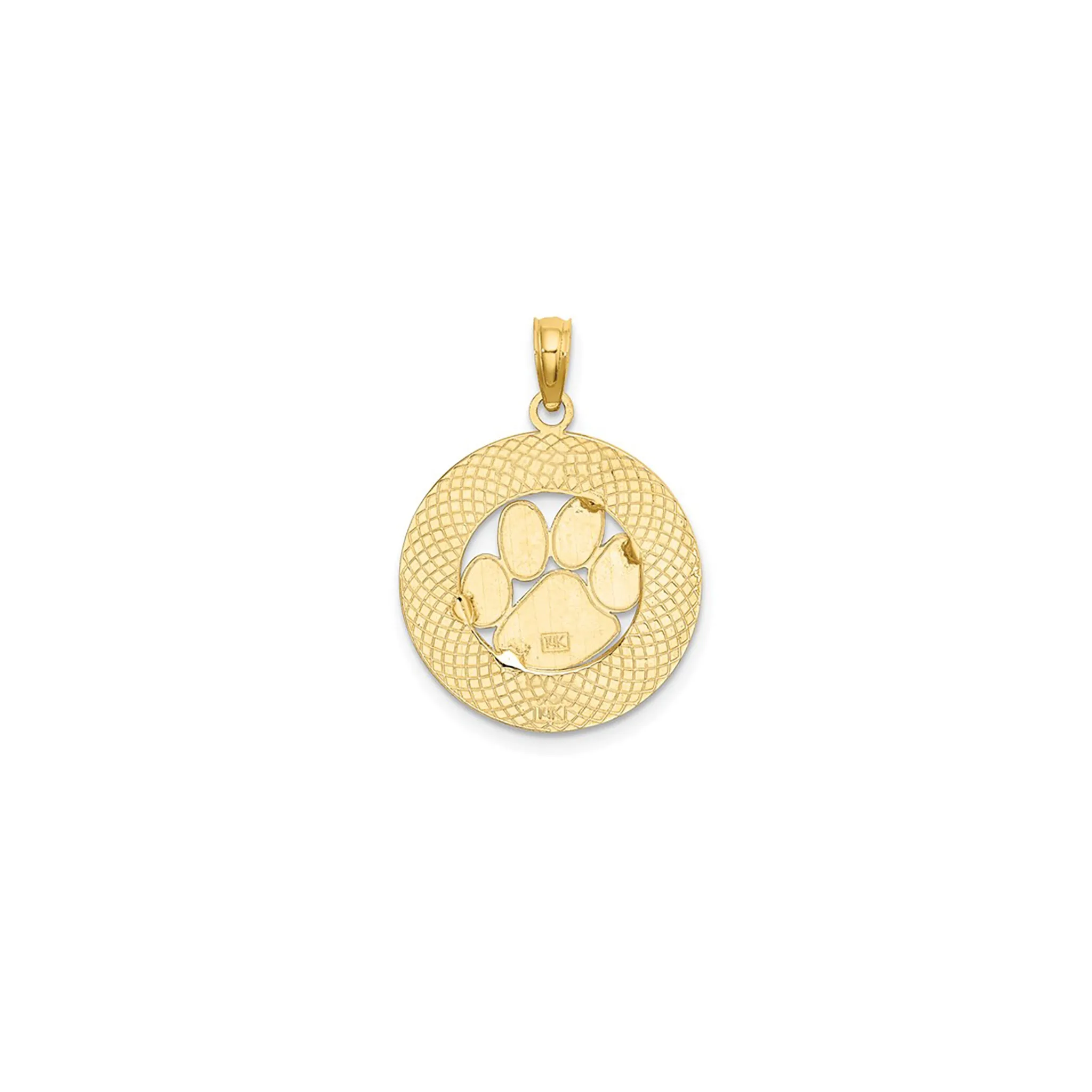 "ALASKA" w/ Bear Paw-Print Pendant (14K)