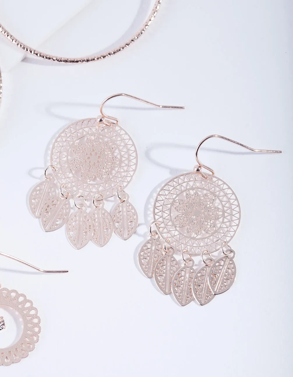 Rose Gold Filigree Earring Pack