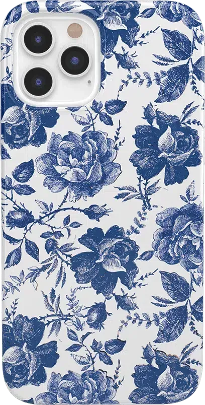 Rose to Fame | Blue & White Rose Floral Case