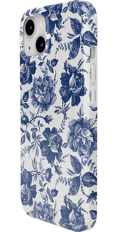 Rose to Fame | Blue & White Rose Floral Case