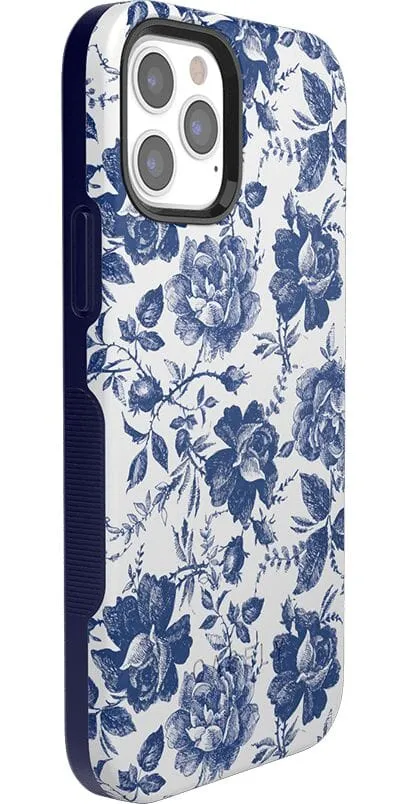 Rose to Fame | Blue & White Rose Floral Case