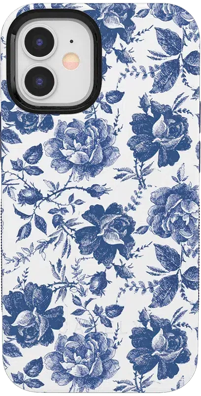 Rose to Fame | Blue & White Rose Floral Case