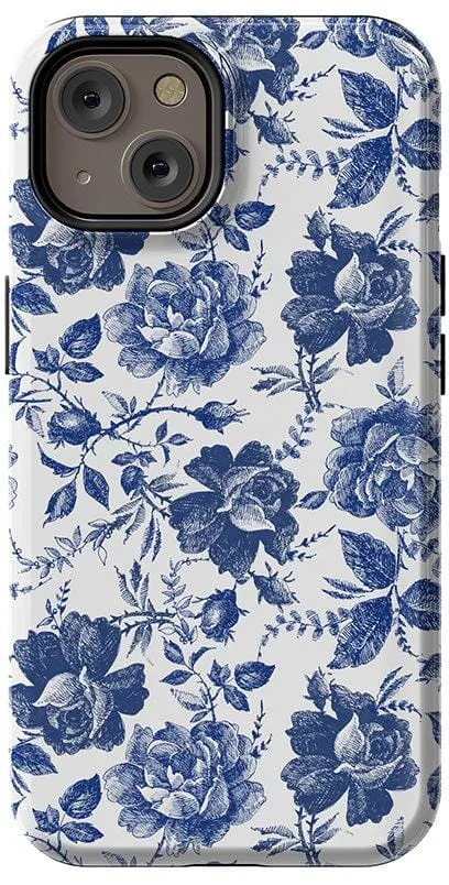 Rose to Fame | Blue & White Rose Floral Case