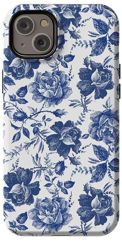 Rose to Fame | Blue & White Rose Floral Case