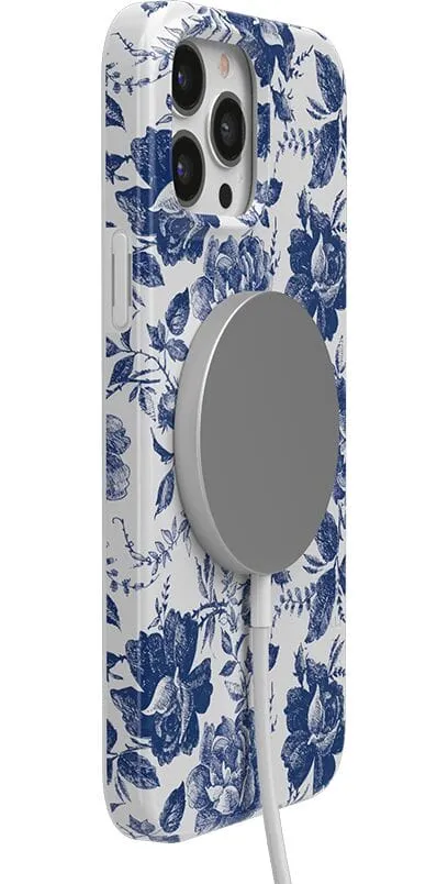 Rose to Fame | Blue & White Rose Floral Case