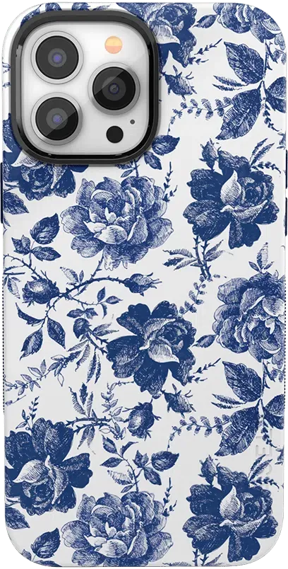 Rose to Fame | Blue & White Rose Floral Case