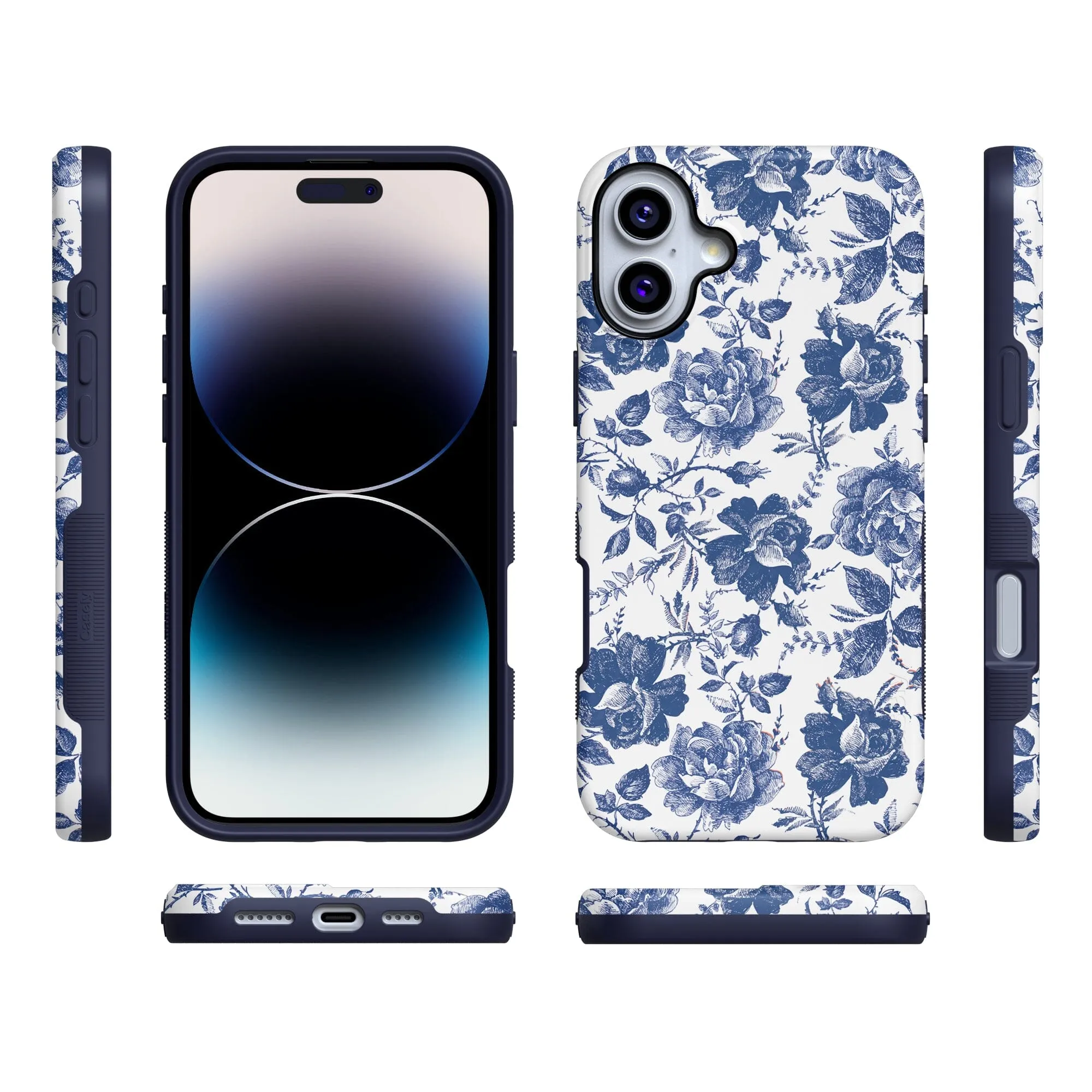 Rose to Fame | Blue & White Rose Floral Case