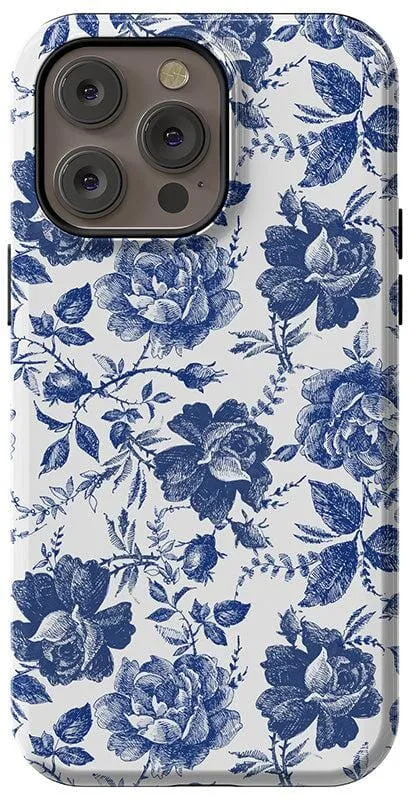 Rose to Fame | Blue & White Rose Floral Case