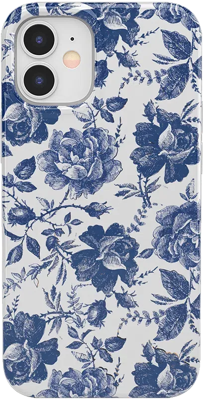 Rose to Fame | Blue & White Rose Floral Case