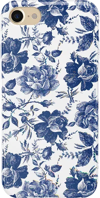 Rose to Fame | Blue & White Rose Floral Case