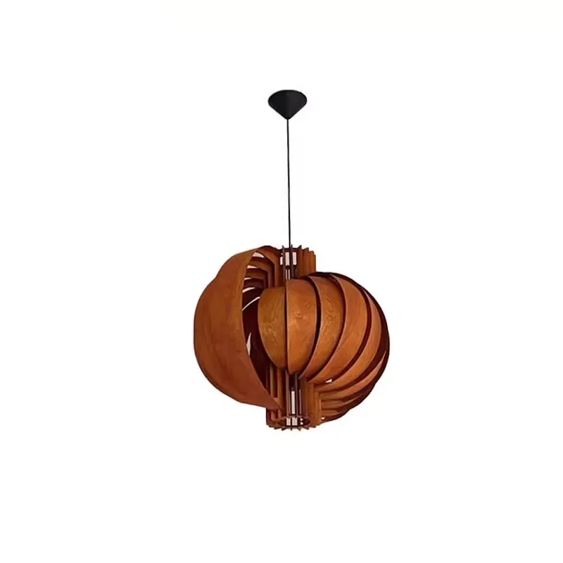 Runa Round Wood Veneer Hanging Light