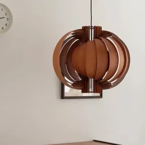 Runa Round Wood Veneer Hanging Light