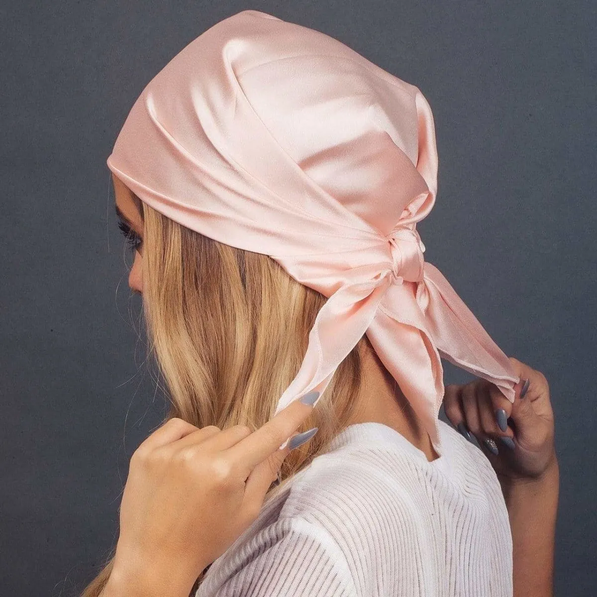 Satin Sleep Scarf (Blush)