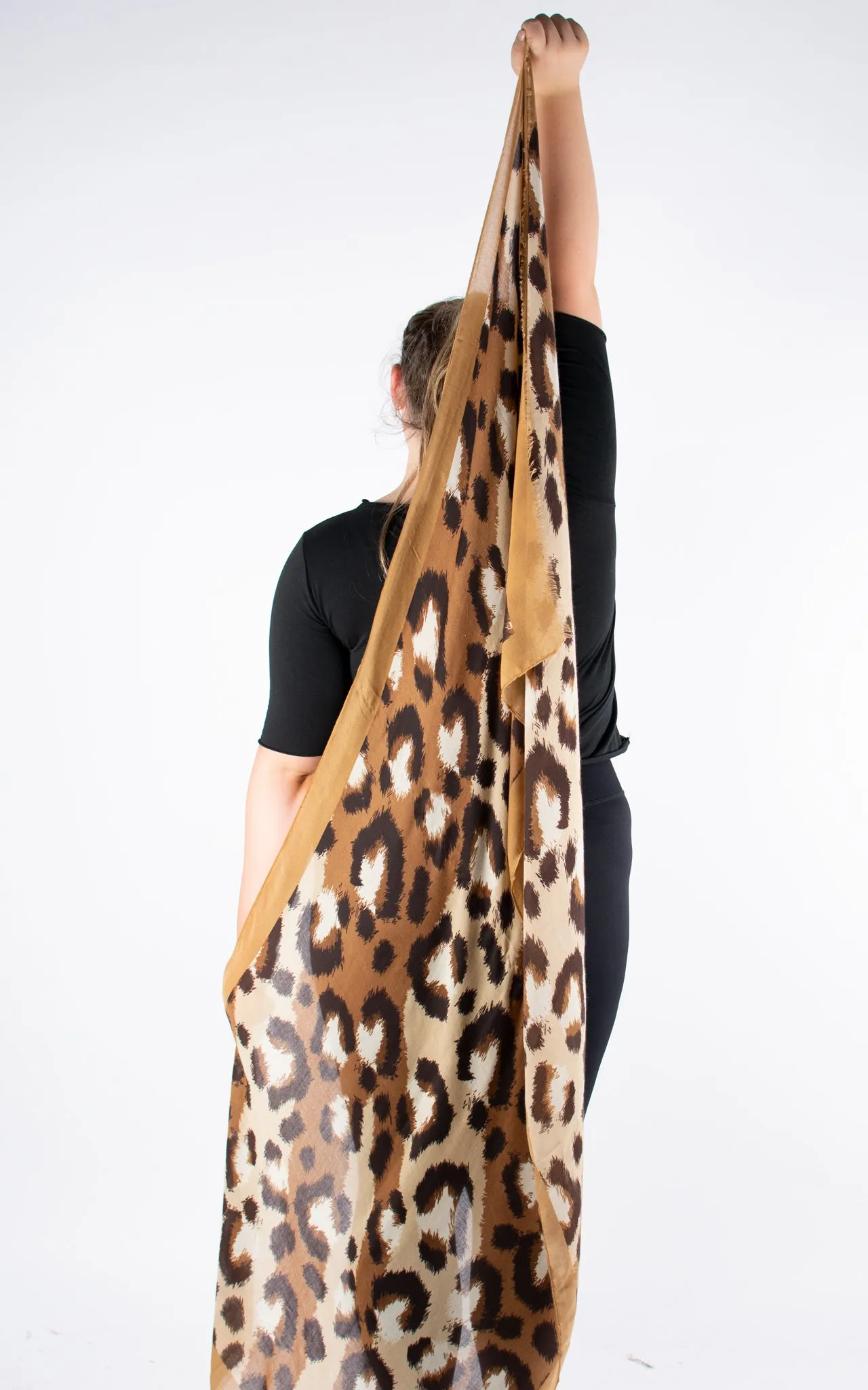 Scarf | Leopard | Large Camel