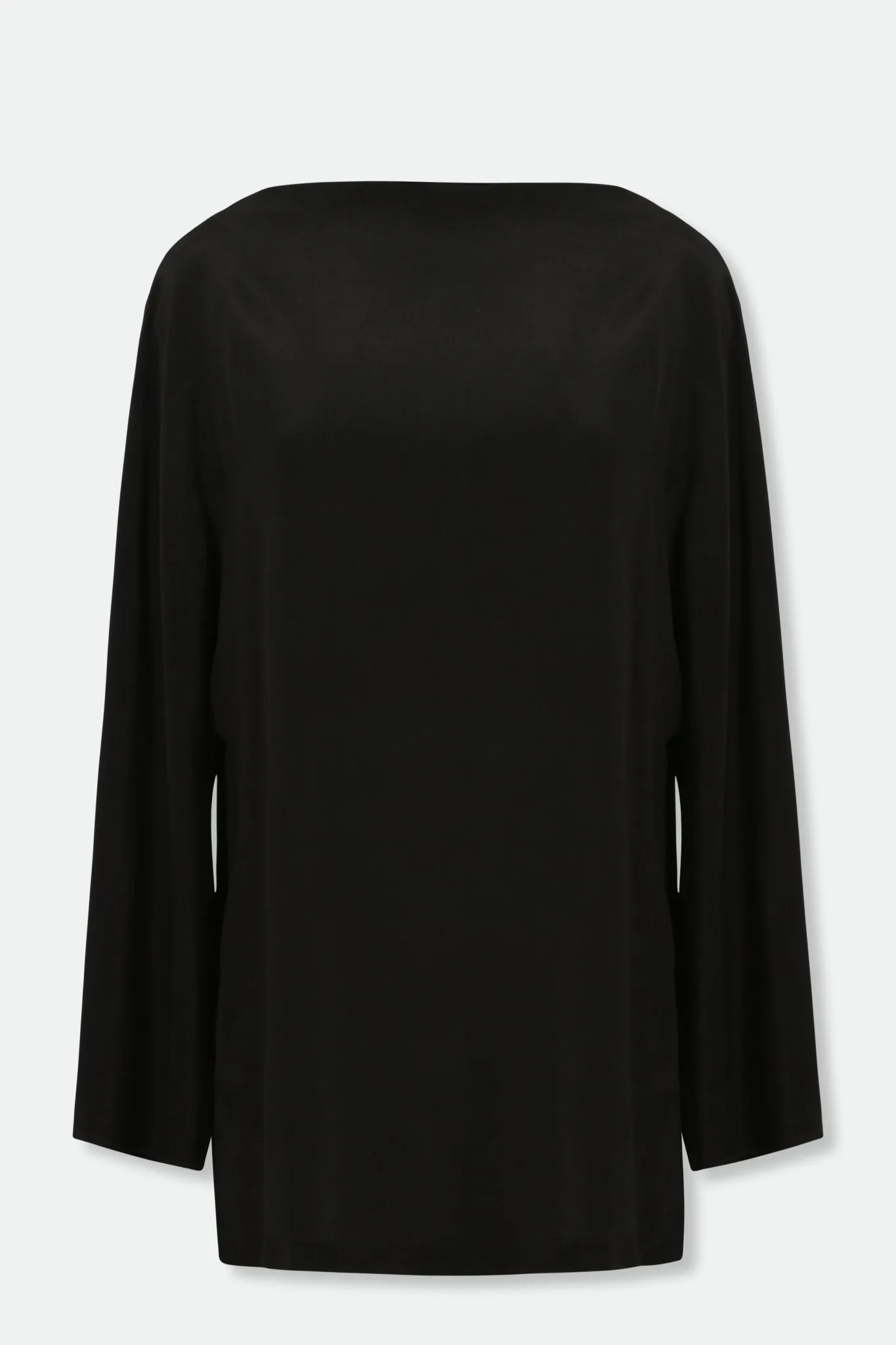 SILK 3/4 SLEEVE BATEAU NECK TOP